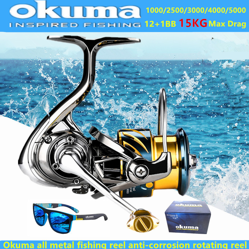 Abu Garcia Reel Max - Okuma Reel Pancing Logam Penuh 12+1BB15KG