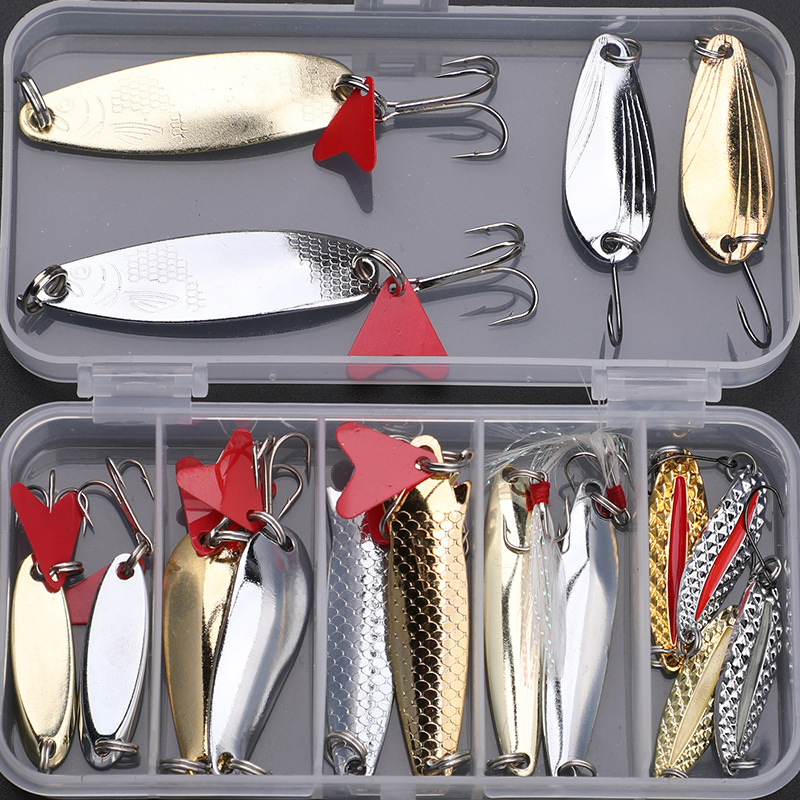 Fishing Lure Spoon - Perlengkapan Umpan Pancing 16 Pcs Set