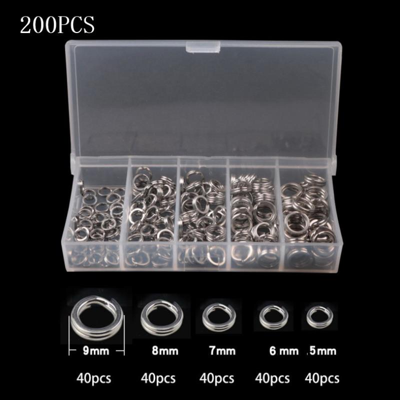 Fishing Lure Accessories - 200 Buah 5 Ukuran Cincin Belah