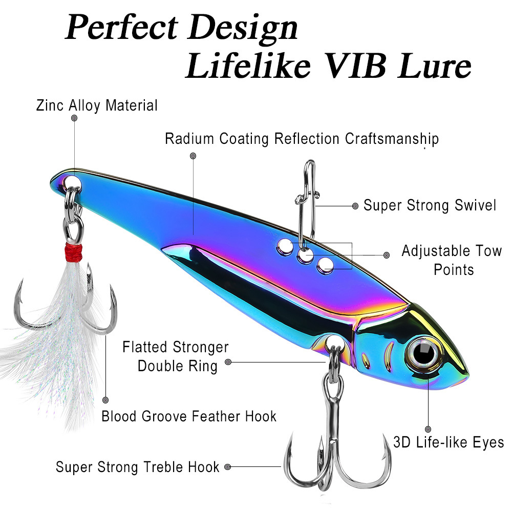 Umpan Logam VIB Warna-warni, S - Fishing Lure Spoon ulasan dan harga