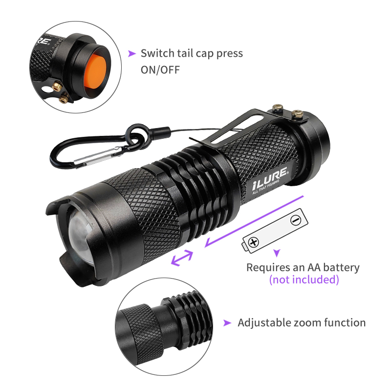 Senter UV Mini 395nm Umpan Pan - Fishing Lure Kit ulasan dan harga