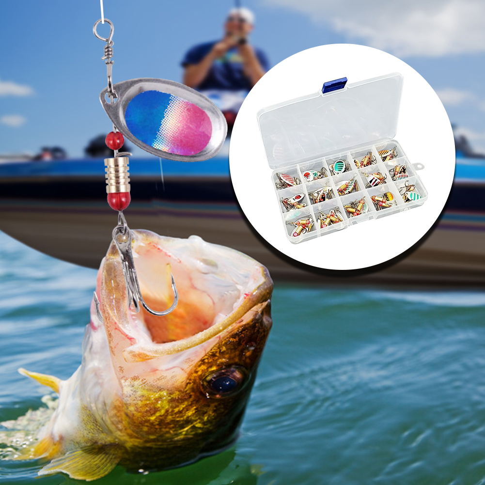 30pcs Umpan Pancing Spoon Spin - Fishing Lure Spoon ulasan dan harga