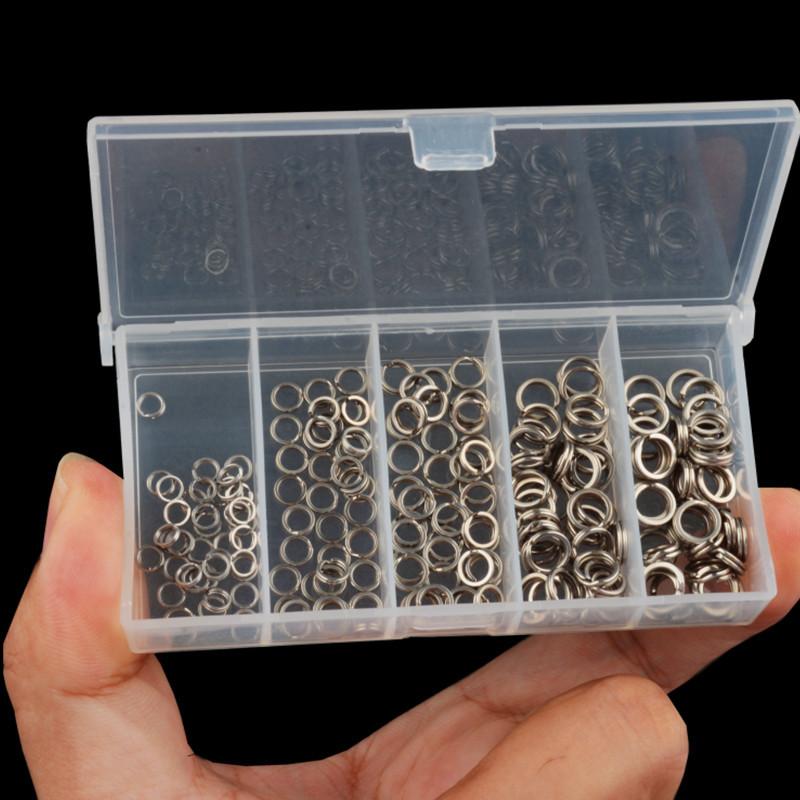 200 Buah 5 Ukuran Cincin Belah - Fishing Lure Accessories ulasan dan harga