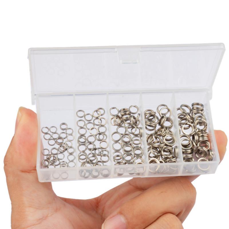 200 Buah 5 Ukuran Cincin Belah - Fishing Lure Accessories ulasan dan harga